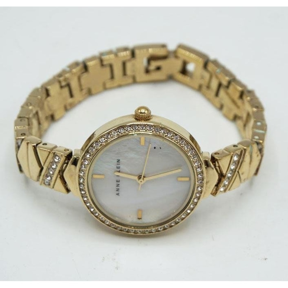 Anne Klein Wrist Watch Analog Quartz Ladies Watch Mother of Pearl Dial - Picture 2 of 6